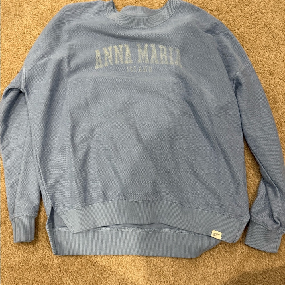 Blue 84 Blue Crewneck Sweater with Vintage Print